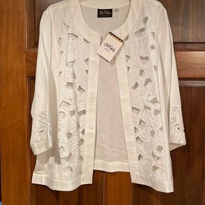 New with tag, Bob Mackie White Jacket